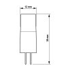 Żarówka LED G4 CorePro LEDcapsuleLV 2.4-28W G4 827 micro 2700K 300lm PHILIPS wymiary
