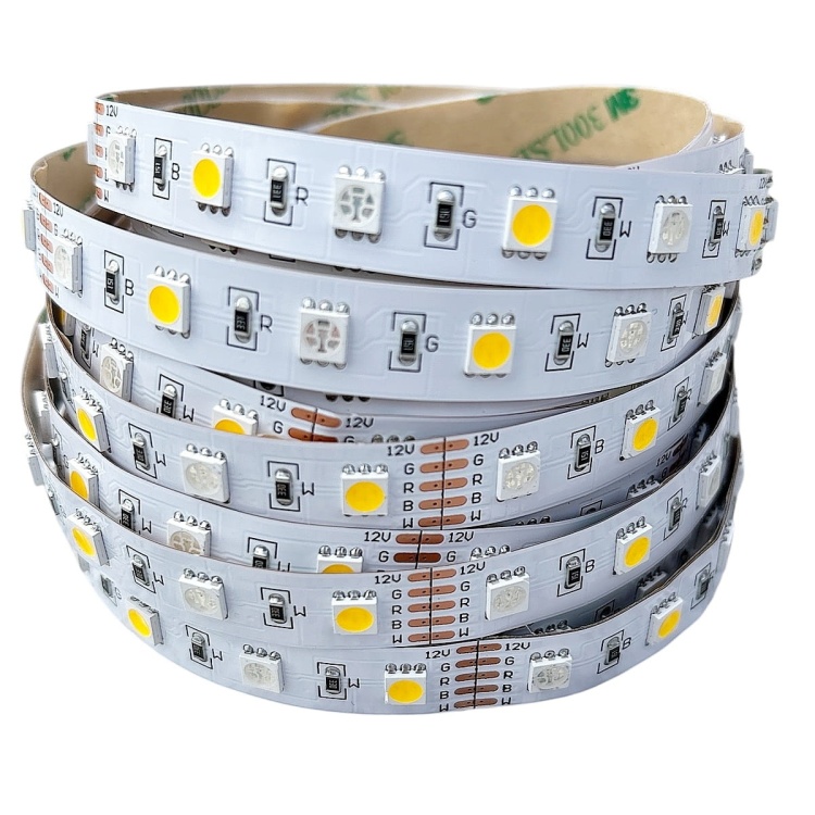 Taśma LED 12V RGB+WW 14.4W/1m 60 led/1m diody SMD5050 IP20 5m