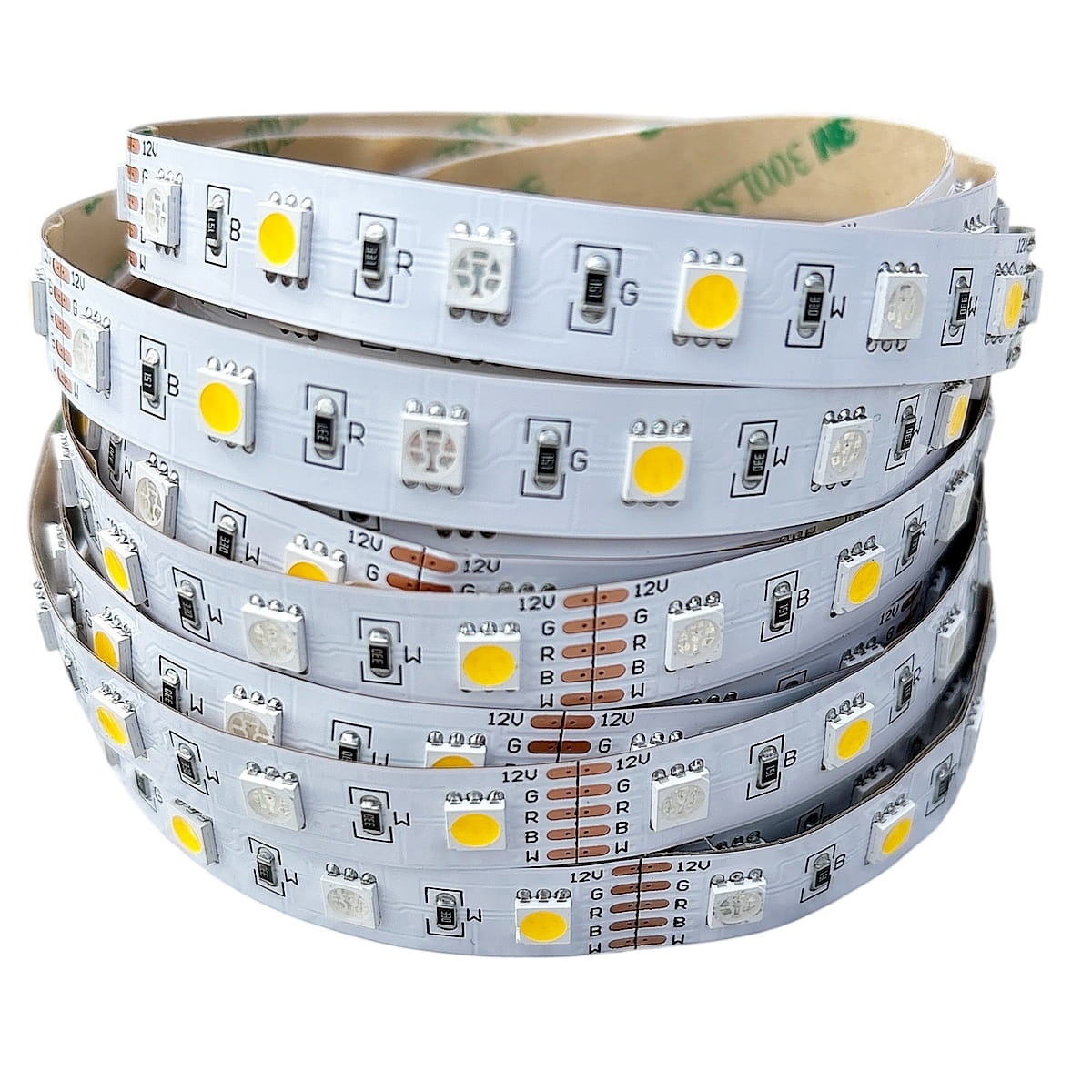 Taśma LED 12V RGB+NW 14.4W/1m 60 led/1m diody SMD5050 IP20 5m Ecolight EC79653