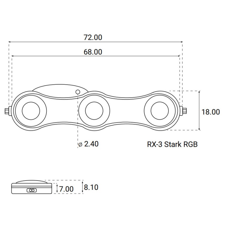 Moduł LED RX 3 STARK 0,72W 12V DC RGB IP68 BERGMEN