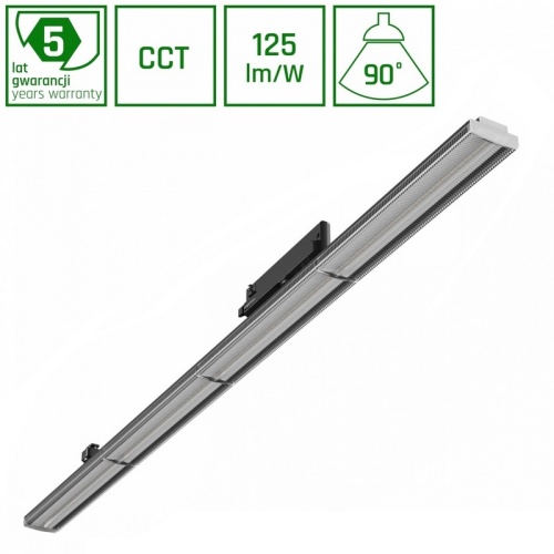 Oprawa OPTIBAR 12-42W CCT 5250lm na szyny 3-fazowe CRI90 czarna Spectrum