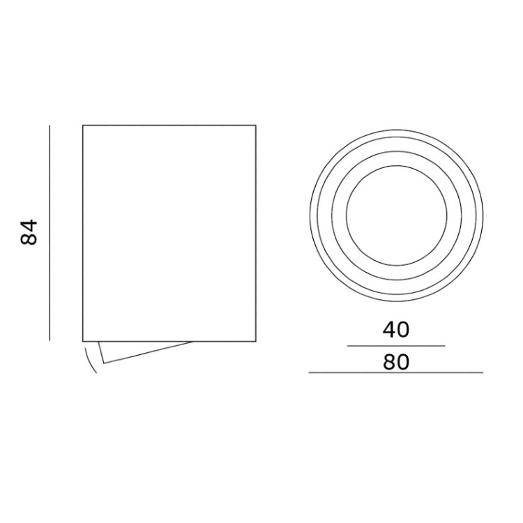 Oprawa do nadbudowania OH36 czarna Kobi wymiary