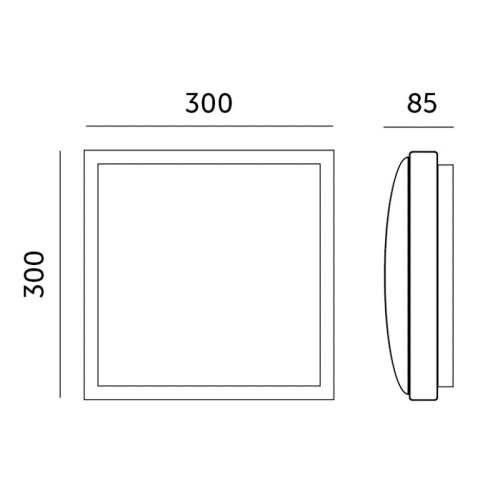 Plafon SAMIRA S 2xE27 chrom Kobi wymiary