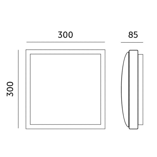 Plafon SAMIRA S 2xE27 czarny Kobi wymiary