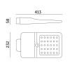 Oprawa drogowa z czujnikiem ruchu Solar LED STREET 15W 4000K IP65 Kobi wymiary