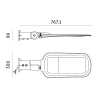 Oprawa drogowa LED VESPA PRO 200W 4000K IP66 Kobi Pro wymiary