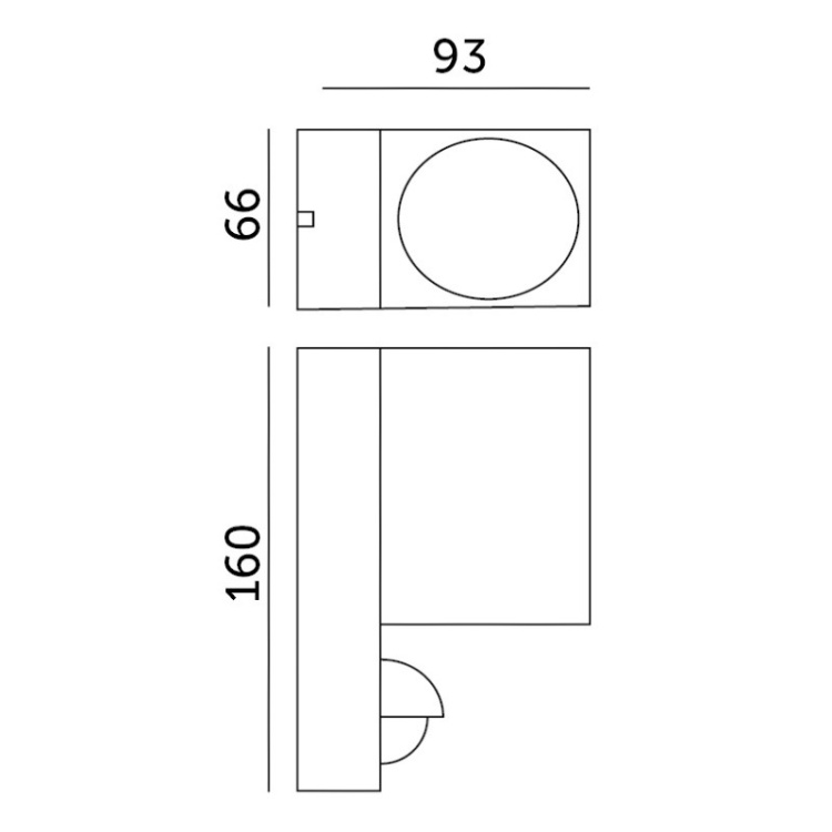 Kinkiet ogrodowy z czujnikiem ruchu QUAZAR 15 1xU10 LX IP44 szary Kobi wymiary