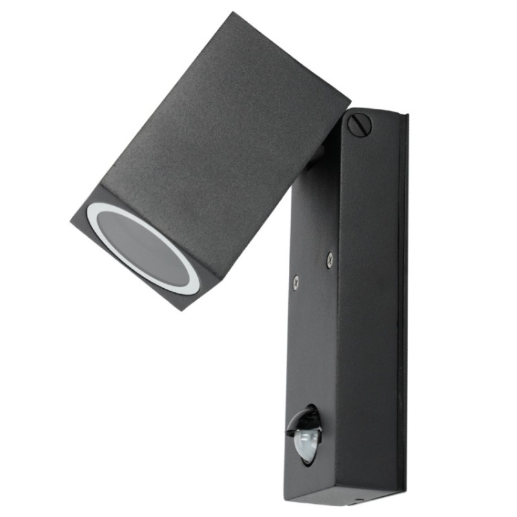 Kinkiet ogrodowy z czujnikiem ruchu QUAZAR 15 1xU10 LX IP44 czarny Kobi główne zdjęcie