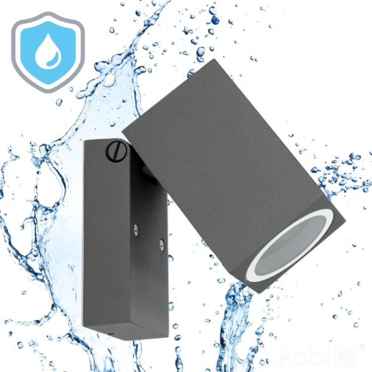 Kinkiet ogrodowy QUAZAR 15 1xGU10 IP44 szary Kobi wodoodporność