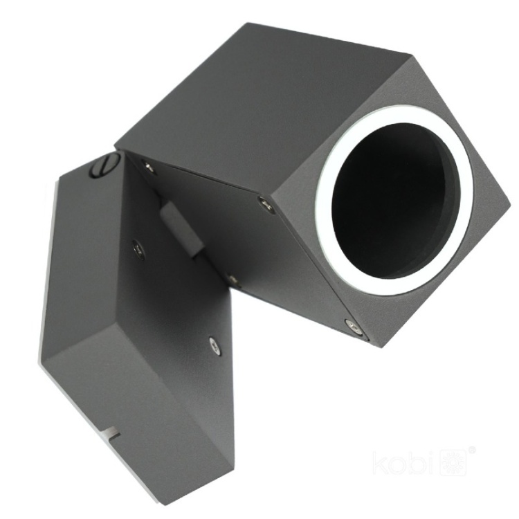 Kinkiet ogrodowy QUAZAR 15 1xGU10 IP44 szary Kobi