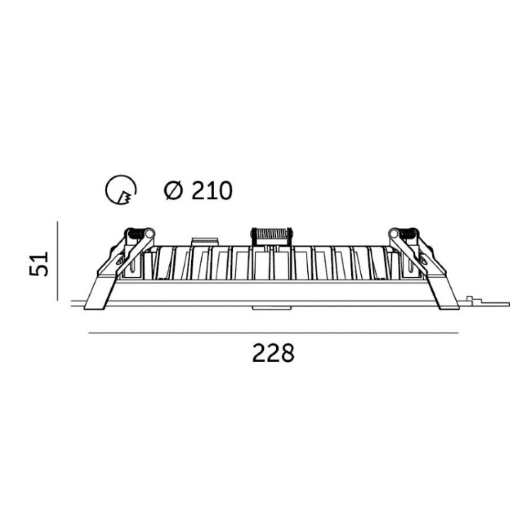 Downlight LED NEXEYE NE1 30W 4000K IP44 Kobi Pro wymiary