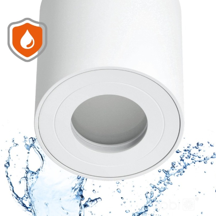 Oprawa do nabudowania AQUARIUS 1xGU10 okrągły IP44 biały Kobi wodoszczelność