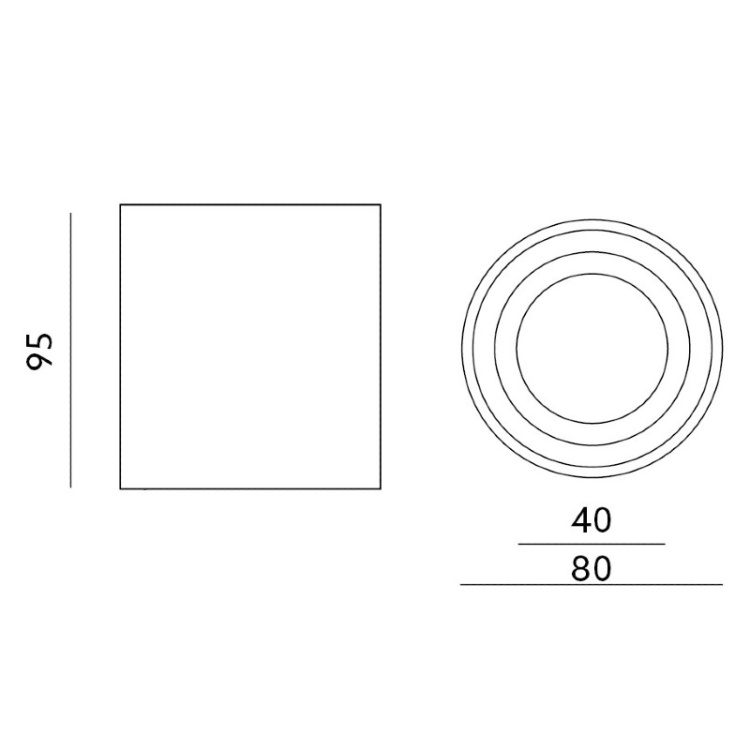 Oprawa do nabudowania AQUARIUS 1xGU10 okrągły IP44 biały Kobi wymiary