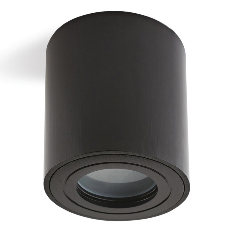 Oprawa do nabudowania AQUARIUS 1xGU10 okrągły IP44 czarny Kobi