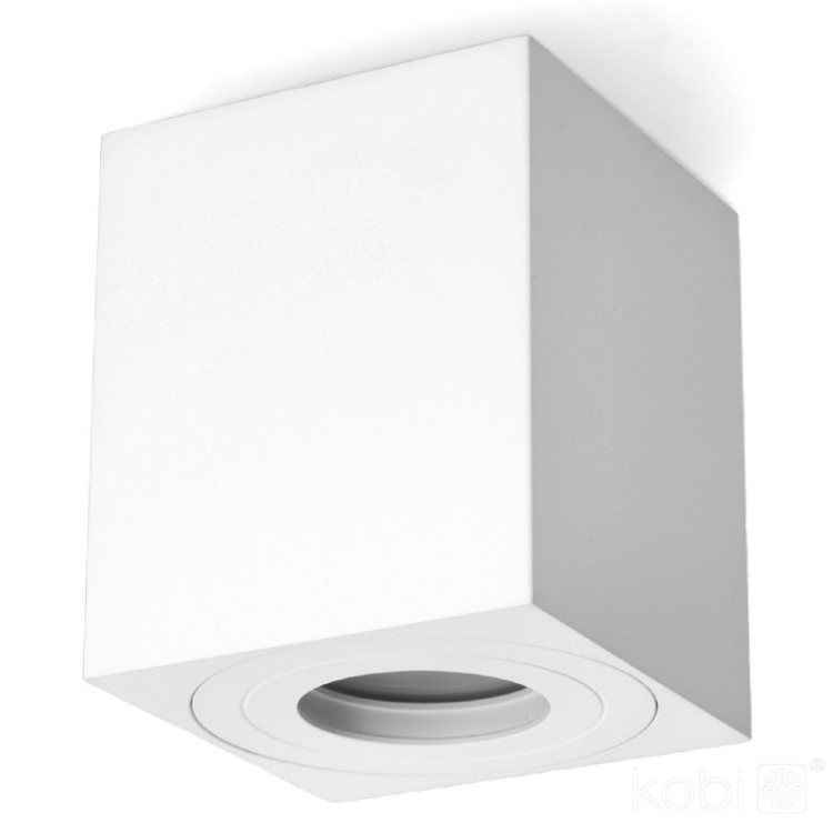 Oprawa do nabudowania AQUARIUS 1xGU10 kwadrat IP44 biały Kobi bok