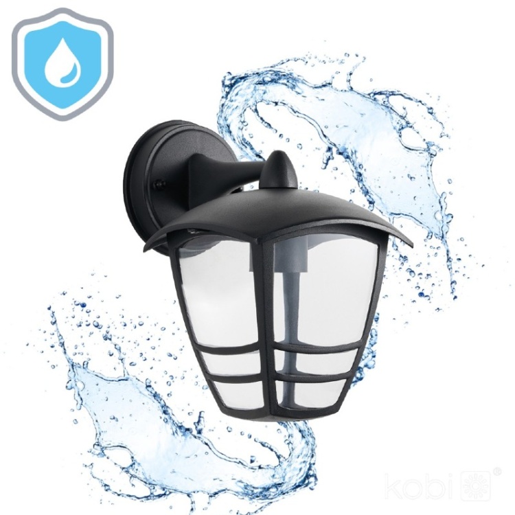 Kinkiet ogrodowy TEVIO KD 1xE27 IP54 czarny LED2B wodoszczelność