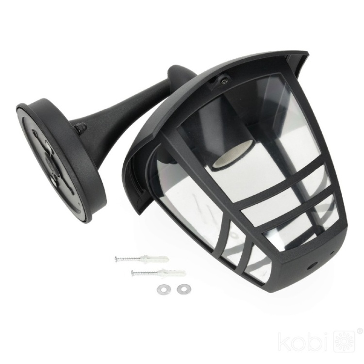 Kinkiet ogrodowy TEVIO KD 1xE27 IP54 czarny LED2B montaż