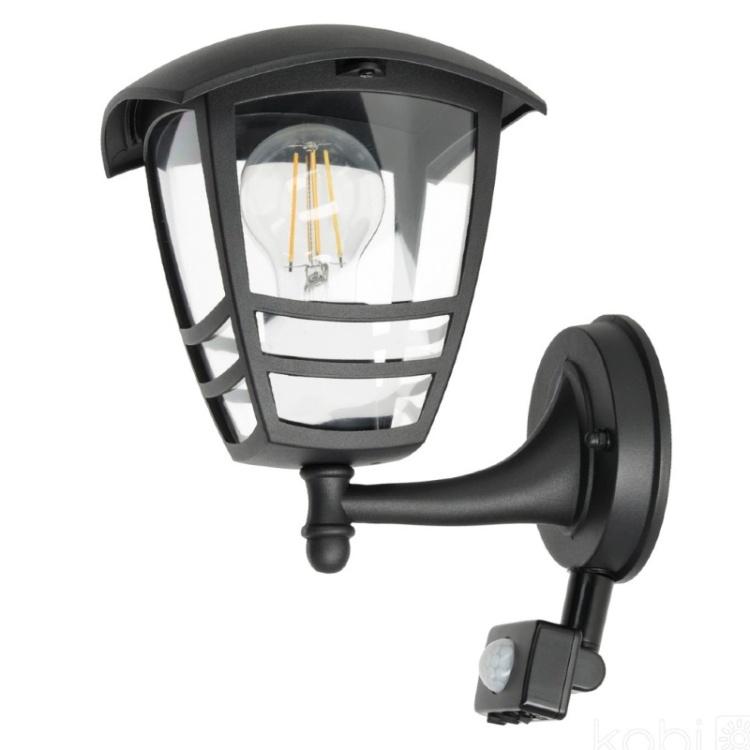 Kinkiet ogrodowy TEVIO KG 1xE27 LX IP54 czarny LED2B bok