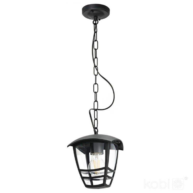 Lampa wisząca ogrodowa TEVIO W 1xE27 IP54 czarna LED2B