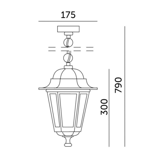Lampa wisząca ogrodowa LO4105 1xE27 IP54 biała Kobi wymiary