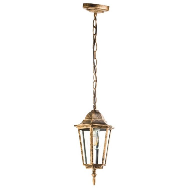 Lampa wisząca ogrodowa LO4105 1xE27 IP54 złota Kobi zawieszona