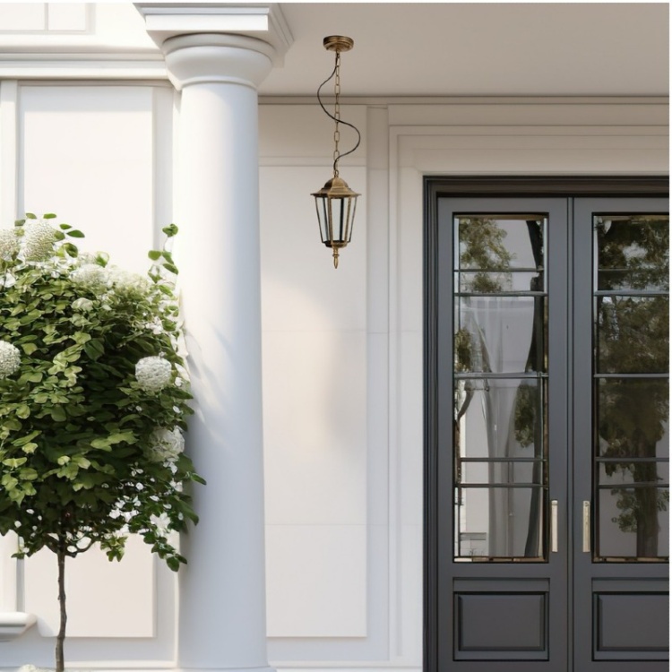 Lampa wisząca ogrodowa LO4105 1xE27 IP54 złota Kobi zastosowanie