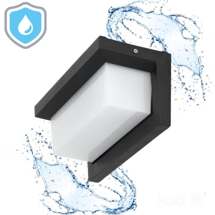 Kinkiet ogrodowy LED LENTERO 12W 4000K LX IP54 czarny LED2B wodoszczelność