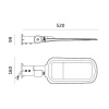 Oprawa drogowa LED VESPA PRO 40W 4000K IP66 Kobi Pro wymiary