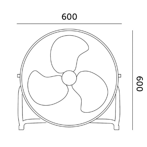 Wentylator podłogowy VIENTO 100W  Kobi Windstar wymiary