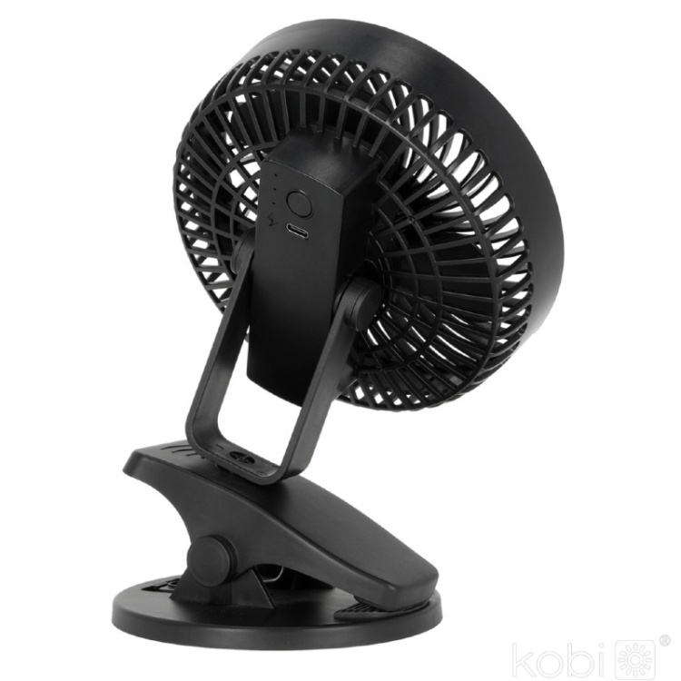 Wentylator biurkowy VIENTO CLIP czarny Kobi Windstar tył