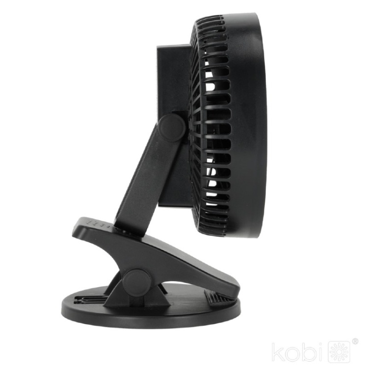 Wentylator biurkowy VIENTO CLIP czarny Kobi Windstar bok
