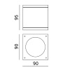 Lampa ogrodowa QUERK 1 1xGU10 IP54 czarna LED2B wymiary