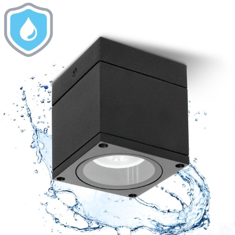 Lampa ogrodowa QUERK 1 1xGU10 IP54 czarna LED2B wodoszczelność
