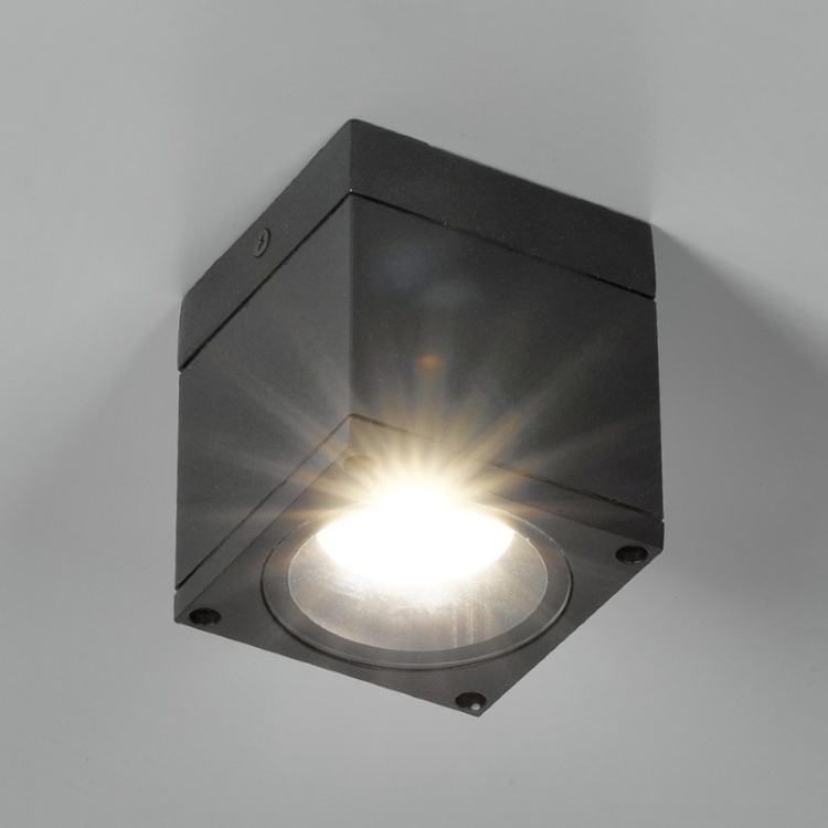 Lampa ogrodowa QUERK 1 1xGU10 IP54 czarna LED2B aranżacja