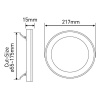 Plafon LED PLASCO 18W CCT 1900/2800lm Greenlux wymiary