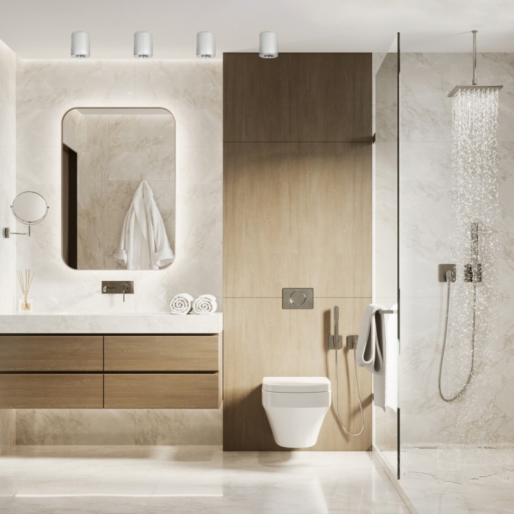 Oprawa do nabudowania AQUARIUS 1xGU10 okrągły IP44 chrom Kobi