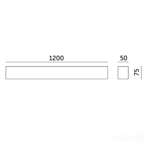 Oprawa liniowa LED KOLINE K2 30W  3CCT  UGR<19 biała Kobi Pro wymiary