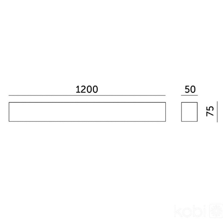 Oprawa liniowa LED KOLINE K2 30W  3CCT  UGR<19 biała Kobi Pro wymiary