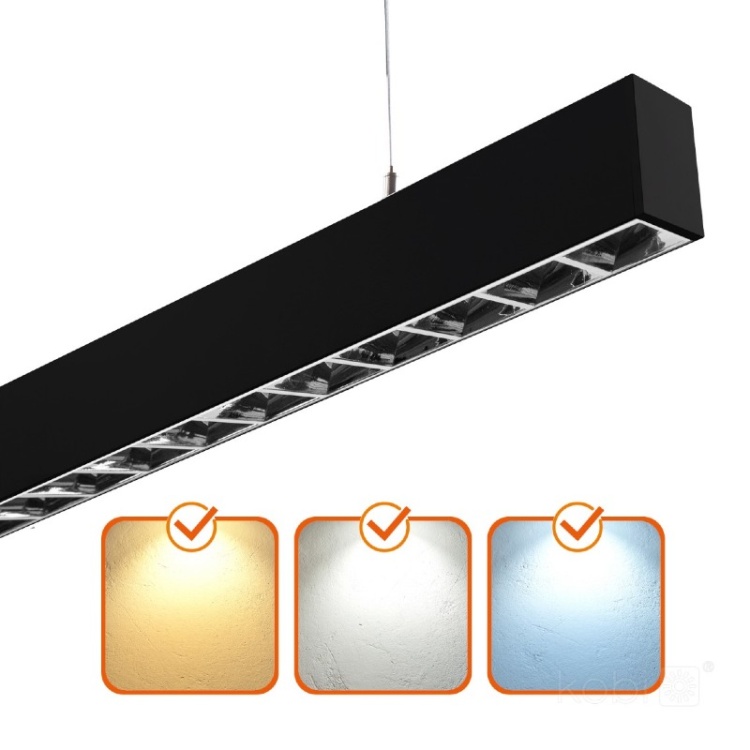 Oprawa liniowa LED KOLINE K2 30W  3CCT UGR<19 czarna Kobi Pro wariant