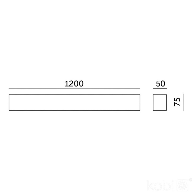 Oprawa liniowa LED KOLINE K2 30W  3CCT UGR<19 czarna Kobi Pro wymiary
