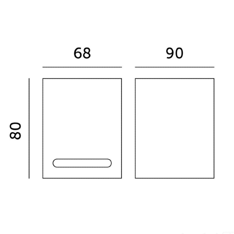 Kinkiet ogrodowy QUERK 6 1xGU10 IP54 czarny LED2B wymiary