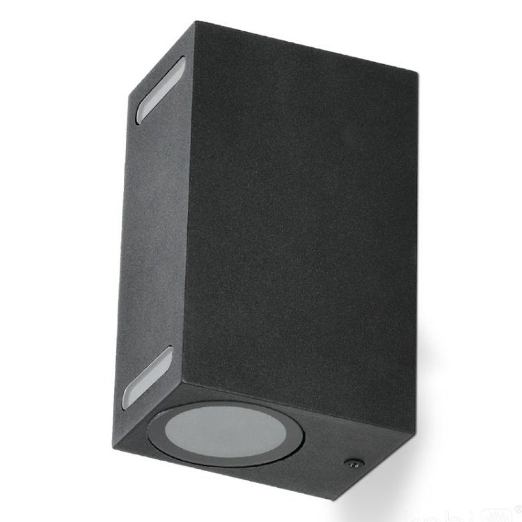 Kinkiet ogrodowy QUERK 7 2xGU10 IP54 czarny LED2B