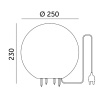 Lampa ogrodowa GARDEN BALL S 1xE27 IP65 Kobi wymiary