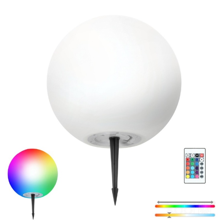 Lampa ogrodowa Solar LED GARDEN BALL 30cm 3000K+RGB Kobi Design