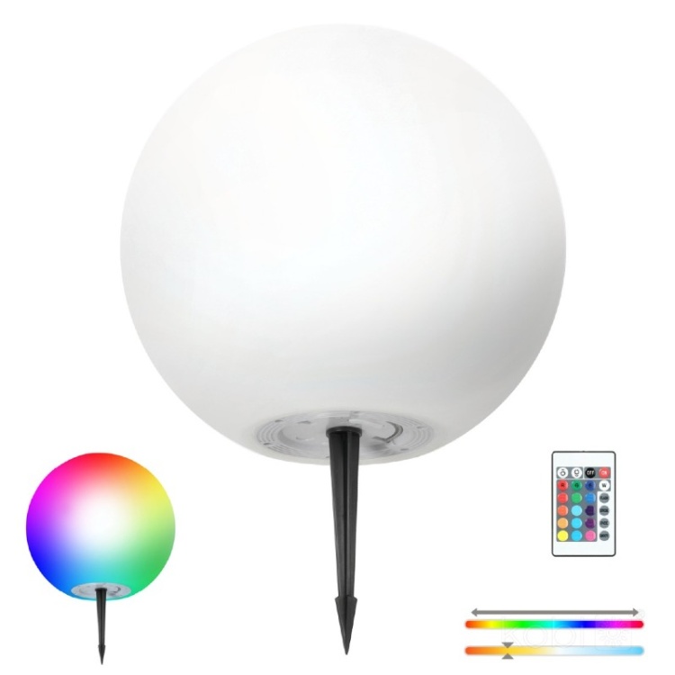 Lampa ogrodowa Solar LED GARDEN BALL 40cm 3000K+RGB Kobi Design