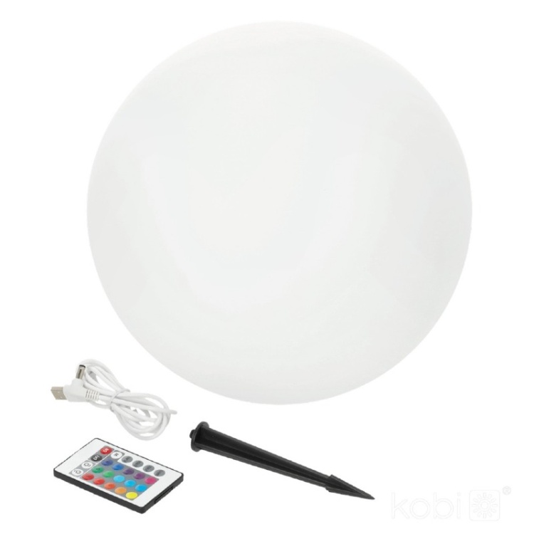 Lampa ogrodowa Solar LED GARDEN BALL 40cm 3000K+RGB Kobi Design montaz