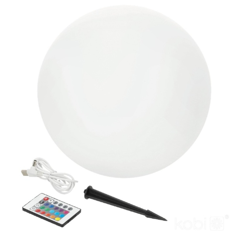 Lampa ogrodowa Solar LED GARDEN BALL 30cm 3000K+RGB Kobi Design montaż