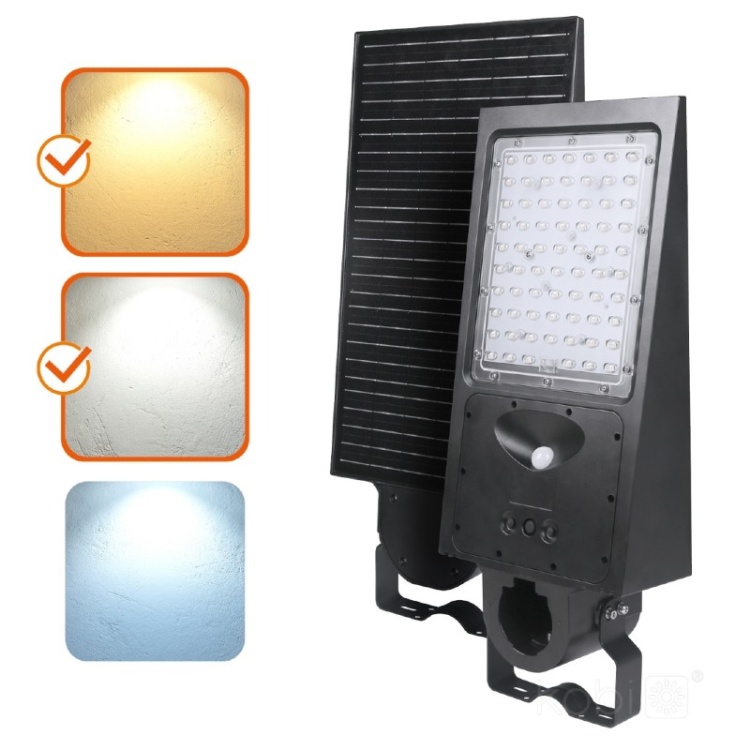 Oprawa drogowa z czujnikiem ruchu Solar LED STREET 30W 2CCT IP65 Kobi Premium wariant