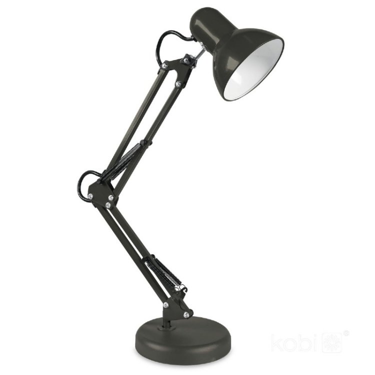 Lampka biurkowa AURIQ 1xE27 czarna LED2B na podstawie
