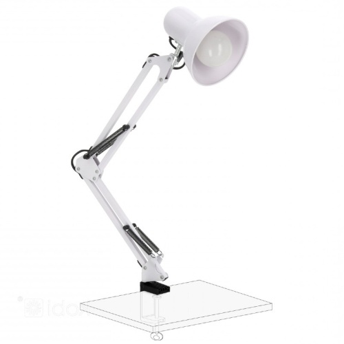 Lampka biurkowa AURIQ 1xE27 biała LED2B do przykręcenia do biurka